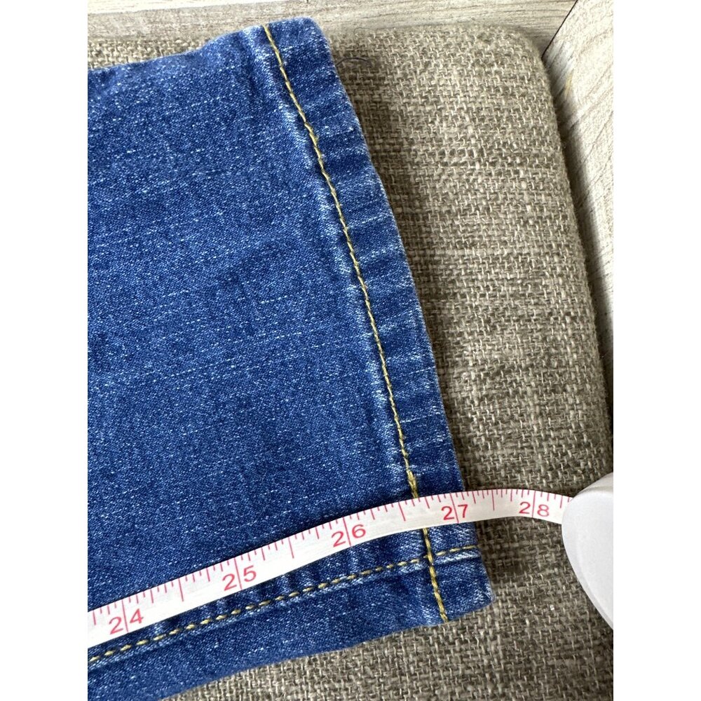 Cat & Jack Girls Blue Straight Leg Super Stretch Jeans Size 14 Belt Loops - Picture 5 of 6